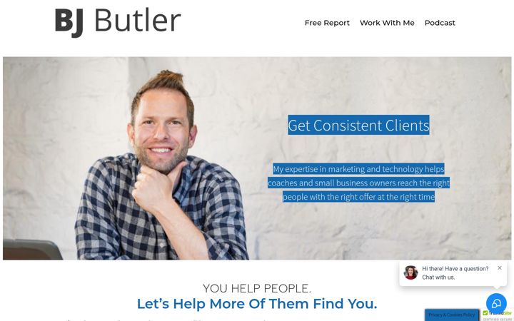 Screenshot of bjbutler.com