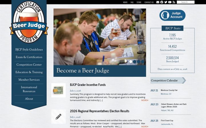 Screenshot του bjcp.org