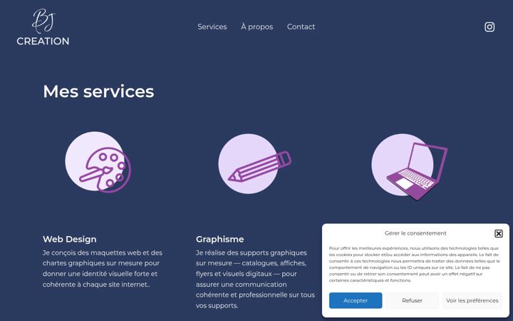 Screenshot van bjcreationpro.com