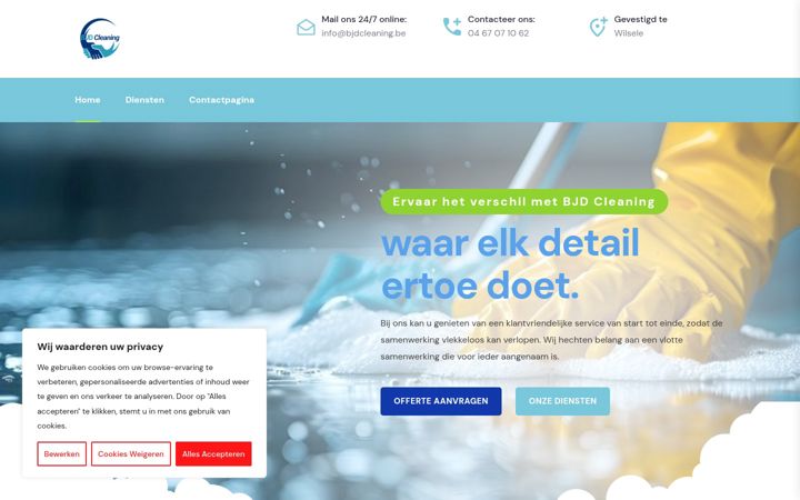 Screenshot of bjdcleaning.be