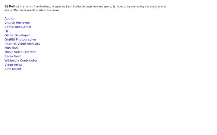 Screenshot of bjdehut.com