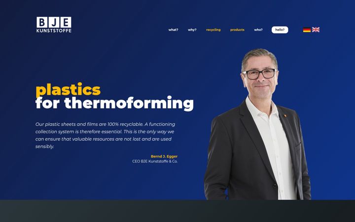 Screenshot of bje-kunststoffe.com