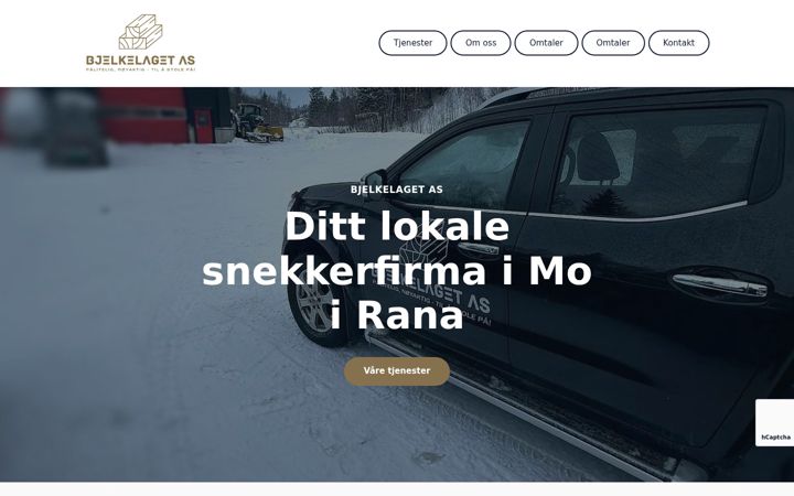 Skjermbilde av bjelkelaget.no