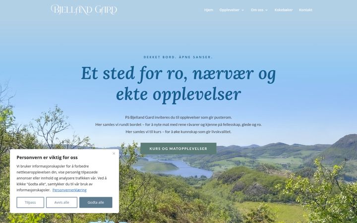 Skærmbillede af bjellandgard.no