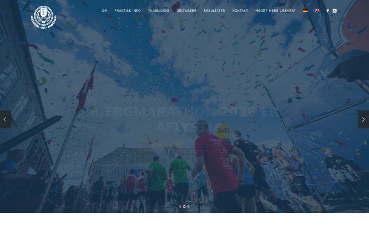 Screenshot of bjergmarathon.dk