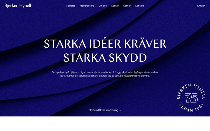 Skærmbillede af bjerkenhynell.se