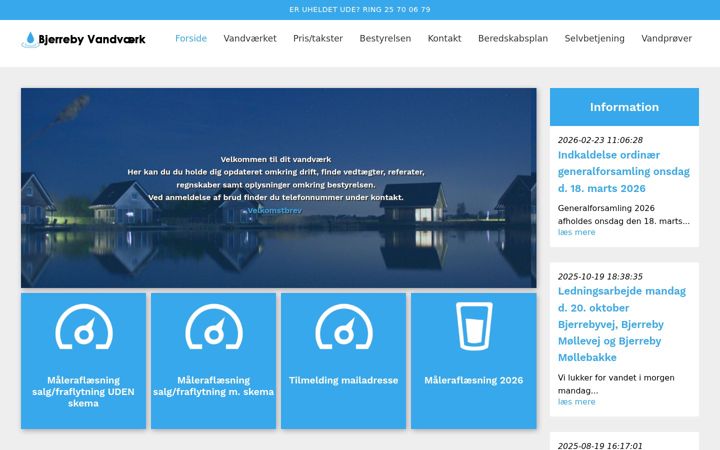 Screenshot of bjerrebyvand.dk