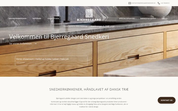 Screenshot of bjerregaardsnedkeri.dk