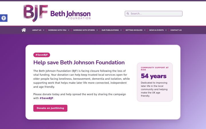 Screenshot of bjf.org.uk
