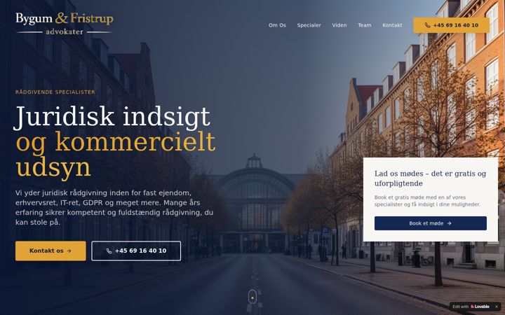 Screenshot of bjfadvokater.dk