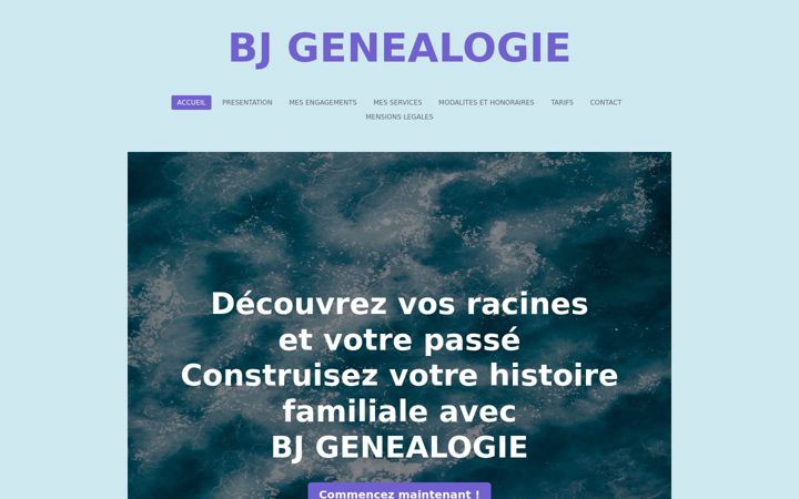Screenshot of bjgenealogie.com