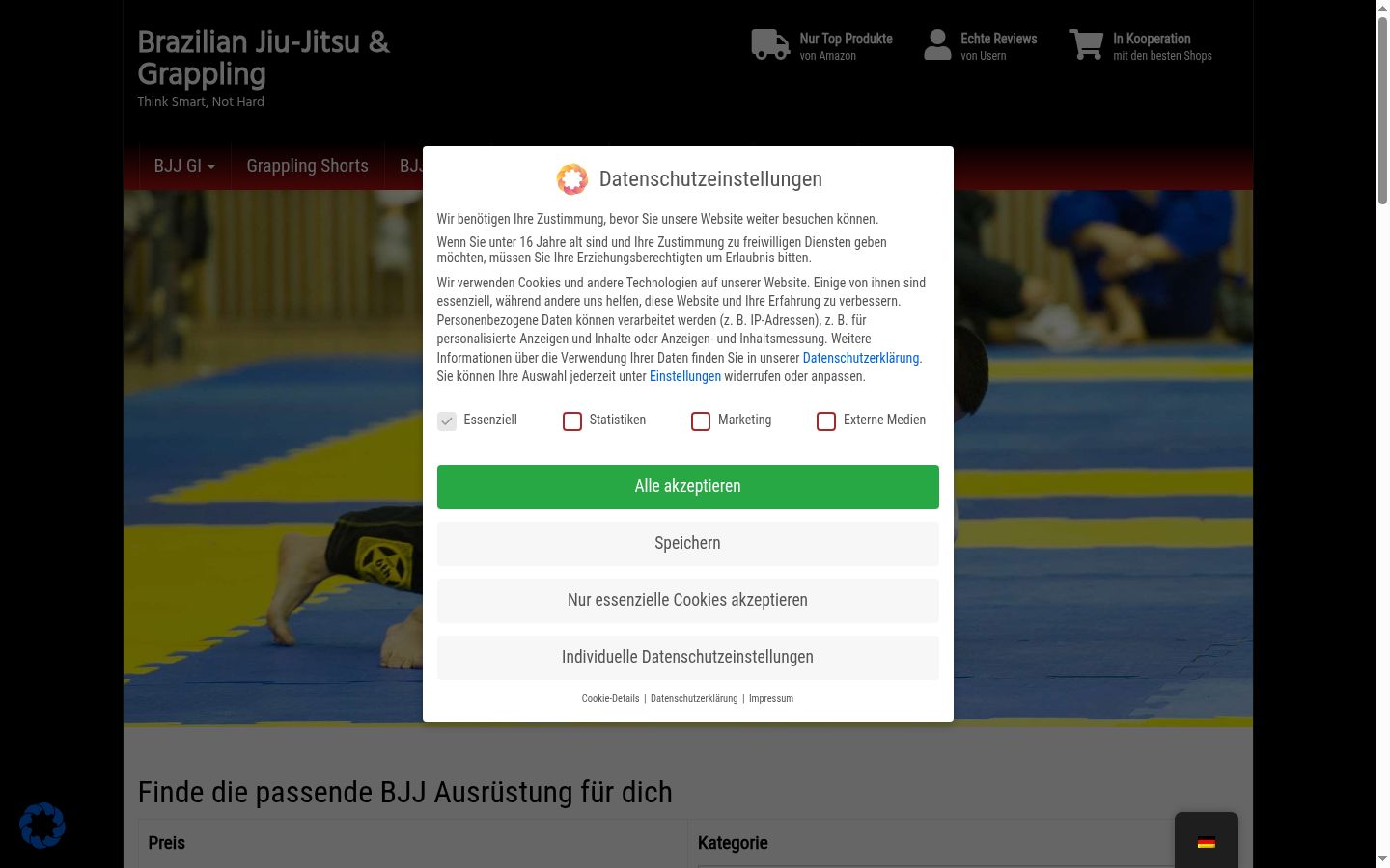 Screenshot tal-banner tal-kunsens muri qabel kwalunkwe interazzjoni