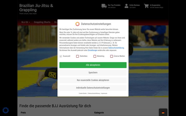 Screenshot ta' bjj-grappling.de