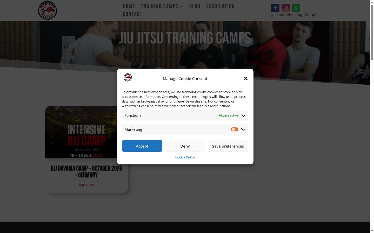 Screenshot des Einwilligungsbanners vor jeglicher Interaktion