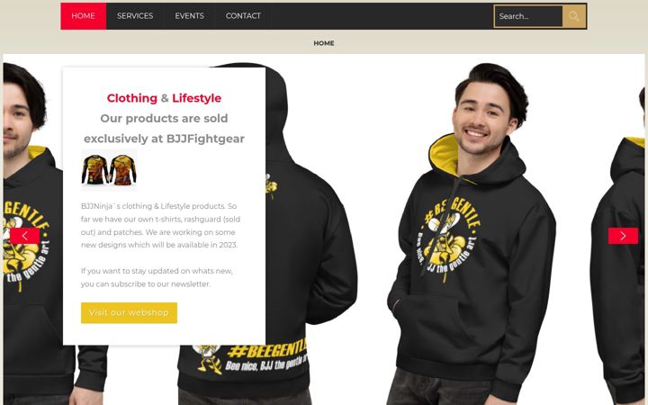 Screenshot von bjjninjas.nl