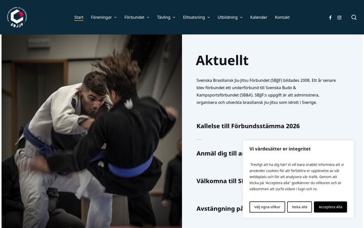 Screenshot of bjjsweden.se