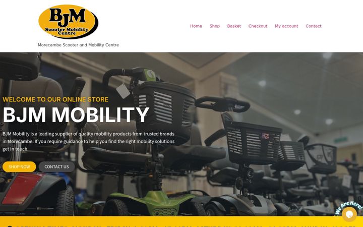 Screenshot von bjm-mobility.co.uk