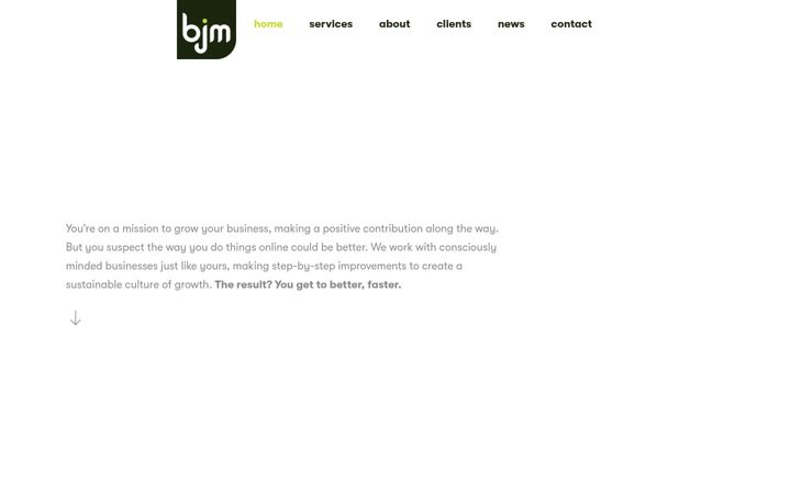 Screenshot of bjm.digital