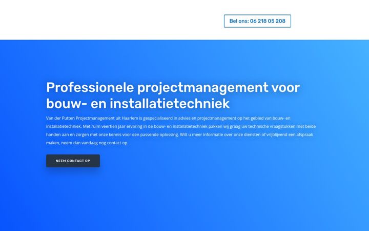 Screenshot of bjmvanderputten.nl