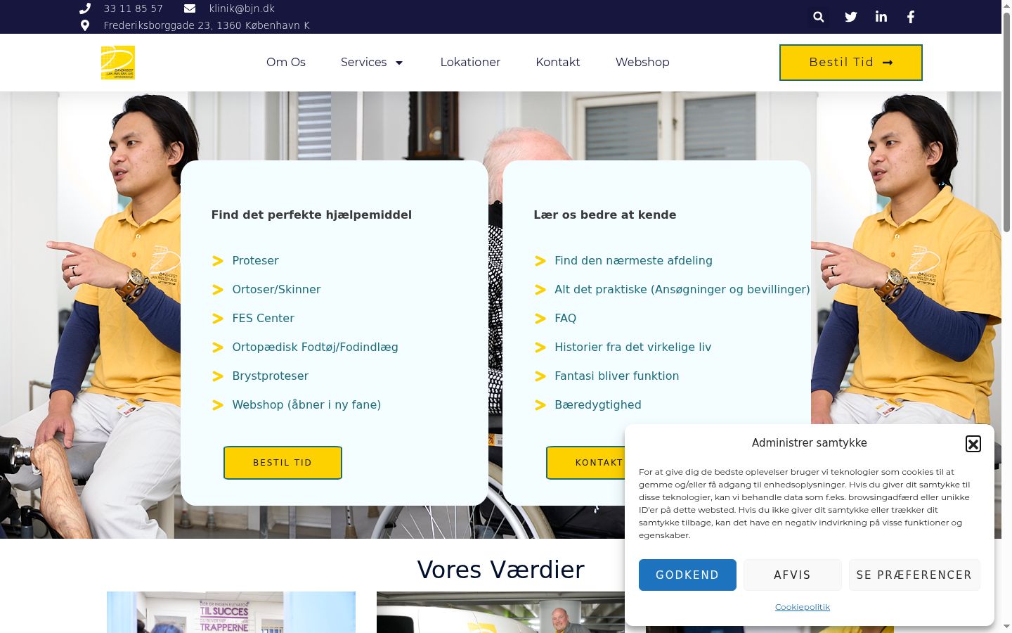 Capture d'écran de la bannière de consentement affichée avant toute interaction