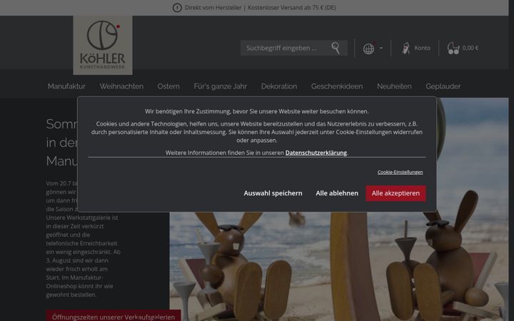 Képernyőkép: bjoern-koehler-shop.de