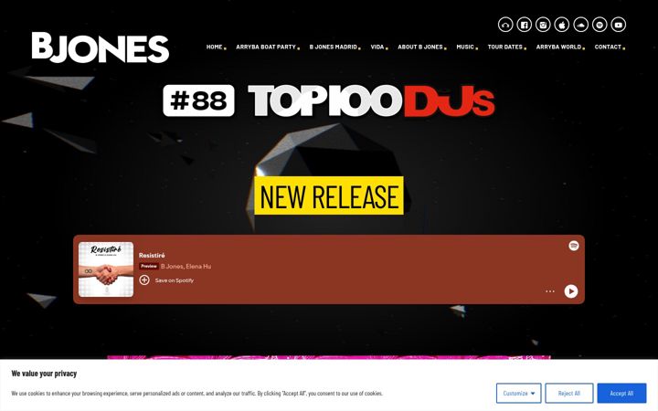 Snímek obrazovky bjonesdj.com