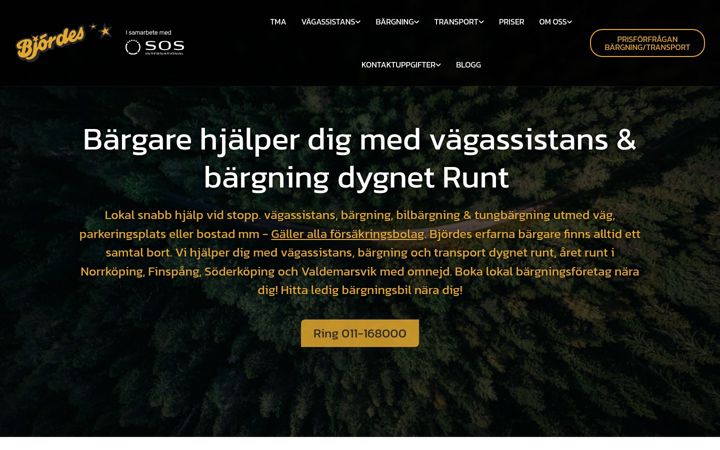 Screenshot of bjordes.se