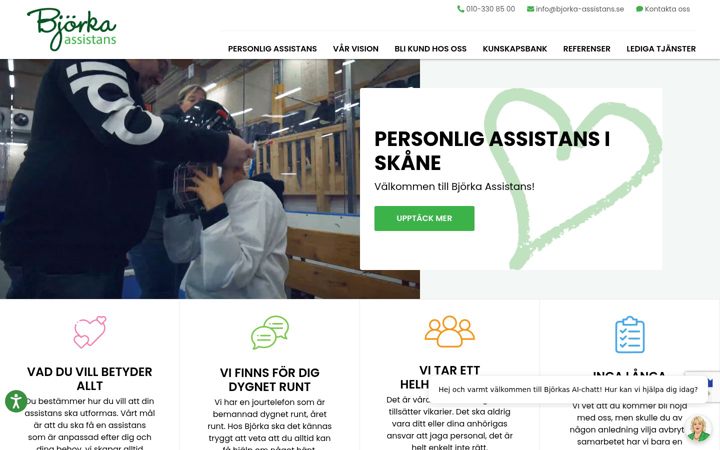 Screenshot of bjorka-assistans.se