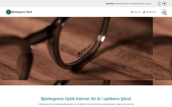 Snímek obrazovky bjorkegrensoptik.se