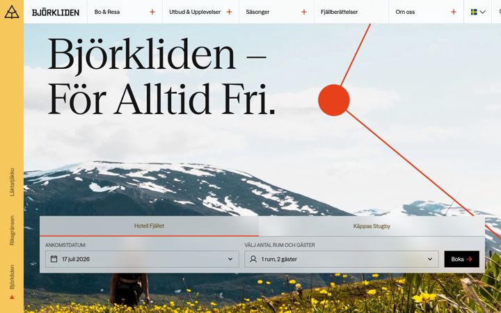 Screenshot of bjorkliden.com