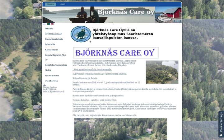 Screenshot of bjorknascare.fi