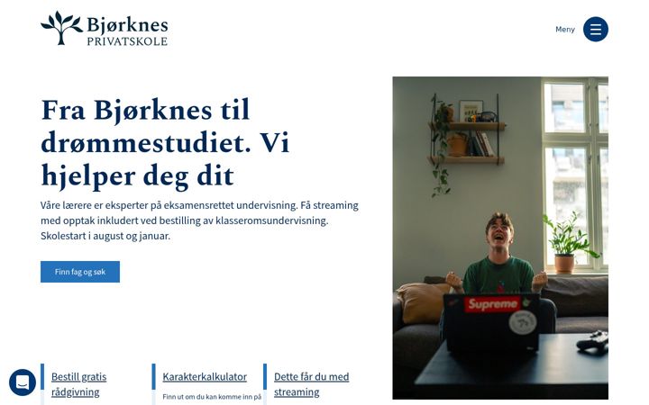 Skjermbilde av bjorknes.no