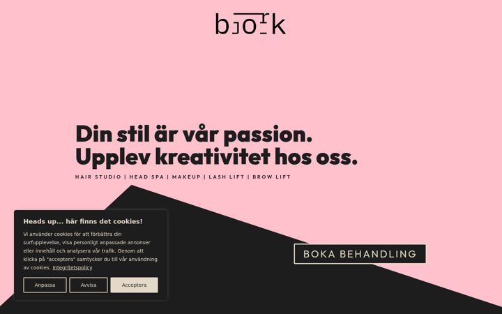 Екранна снимка на bjorkstudio.se