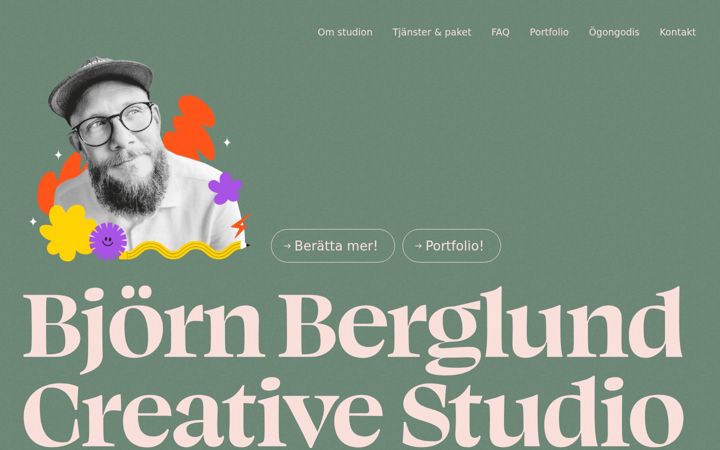 Skærmbillede af bjornberglund.com