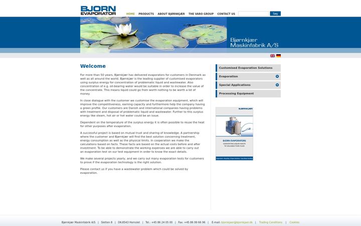 Screenshot of bjornkjaer.dk