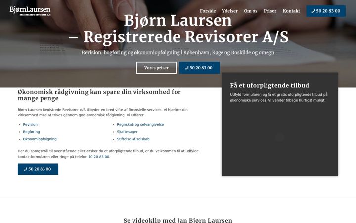 Screenshot of bjornlaursen.dk
