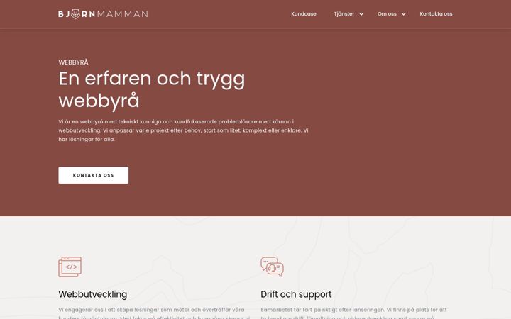 Kuvakaappaus sivustosta bjornmamman.se