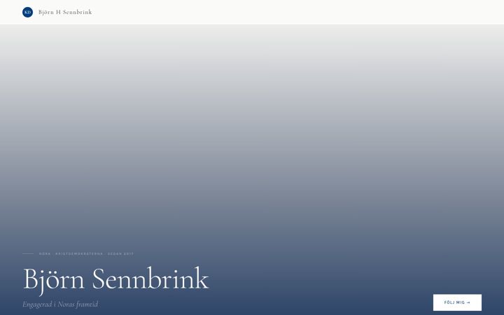 Screenshot of bjornsennbrink.se