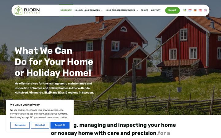 Screenshot of bjornservice.com