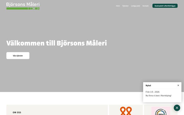 Screenshot of bjorsons.se