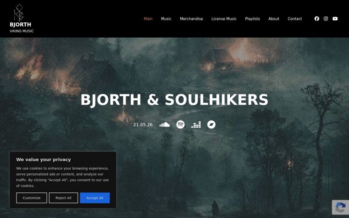 Screenshot of bjorth.com