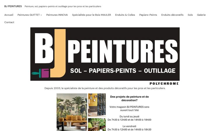 Screenshot von bjpeintures.fr