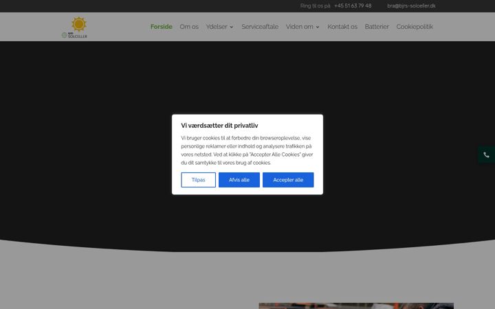 Screenshot von bjrs-solceller.dk