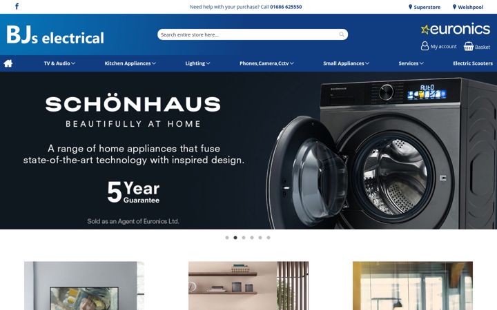 Screenshot of bjselectrical.co.uk