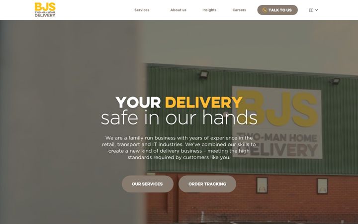 Screenshot of bjshomedelivery.com