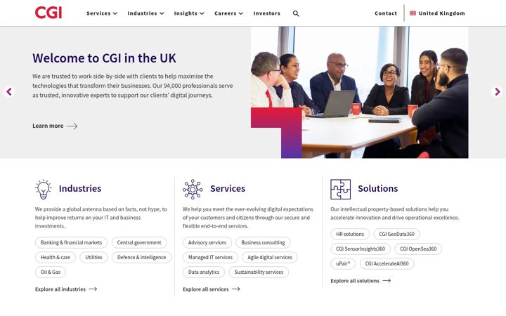 Screenshot of bjss.com