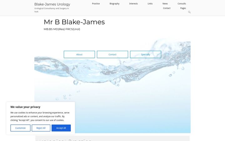 Screenshot of bjurology.com