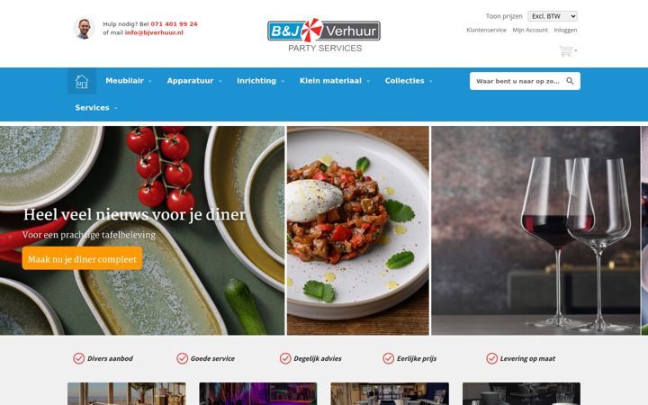 Screenshot of bjverhuur.nl