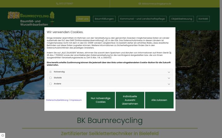 Screenshot of bk-baumrecycling.de