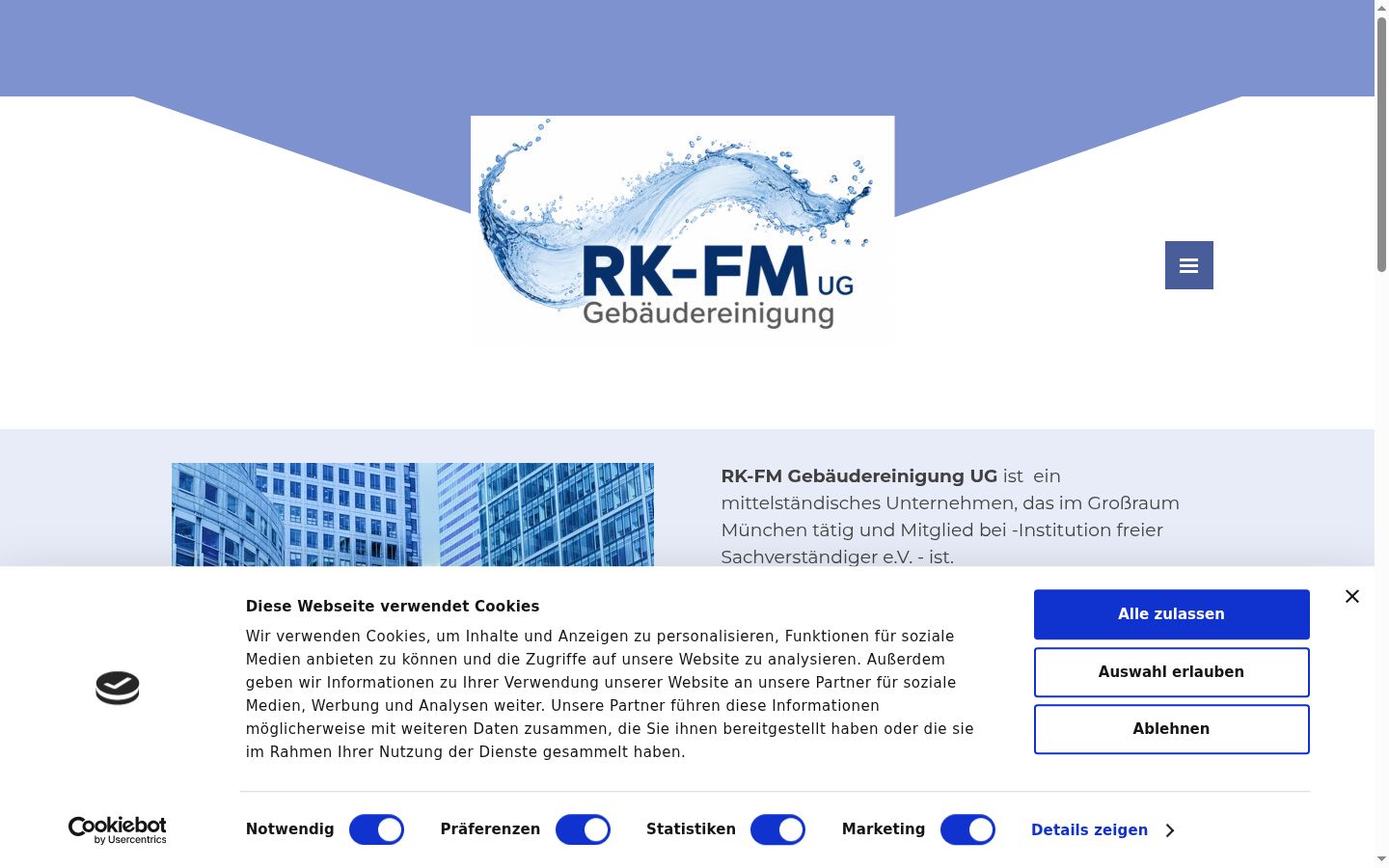 Screenshot of the consent banner shown before any interaction